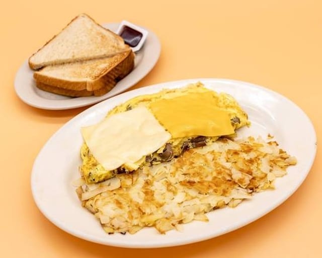 Mushroom & Swiss Omelet - O.